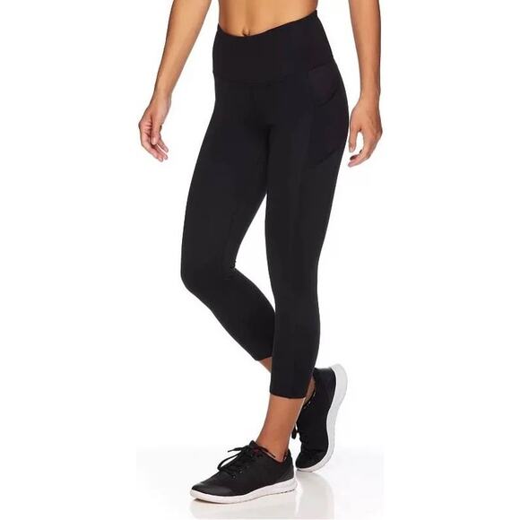 Gaiam Om High Rise Pocket Capri Legging Black NWT XL - Picture 4 of 6